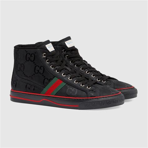 gucci black high top trainers|gucci off the grid sneaker.